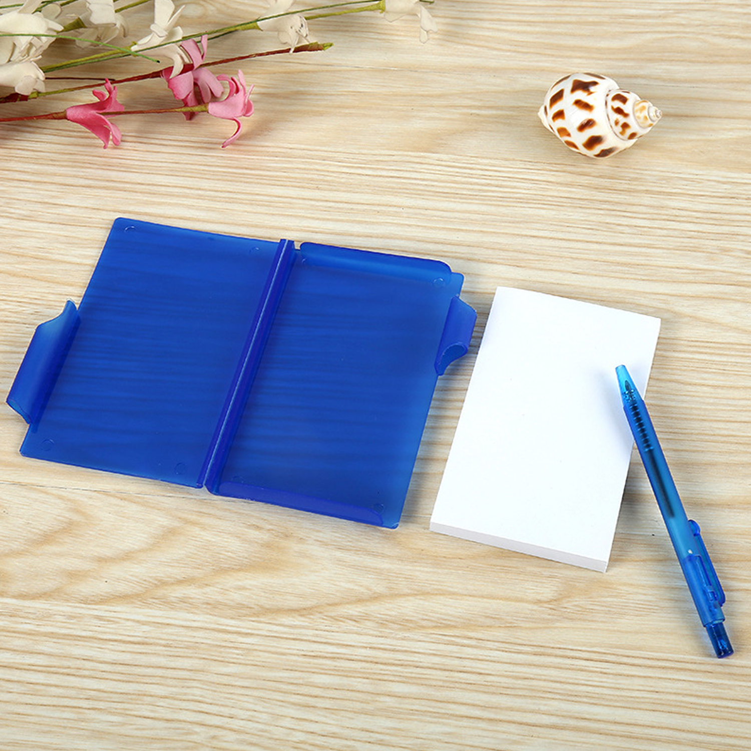 Mini Portable Plastic Box Notepad w/ Pen 3